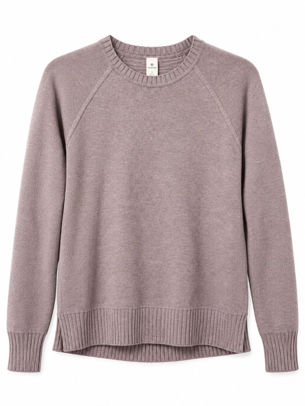Lululemon Lavender Cotton Modal Yak Knit Crewneck Sweater Size L